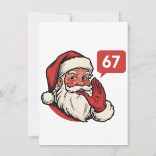 Invitation 67 Noël Joyeux Six Sept Brainrot Père Noël