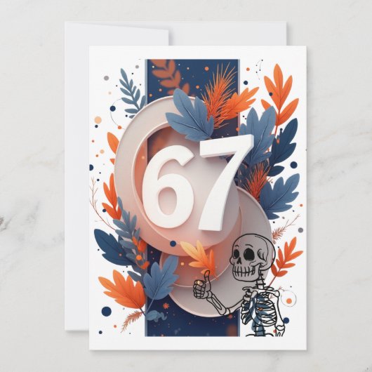 Invitation 67 Skeleton Hand Halloween (Devant)