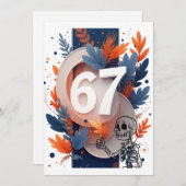 Invitation 67 Skeleton Hand Halloween (Devant / Derrière)