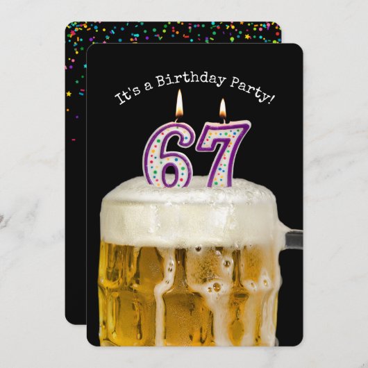 Invitation 67e anniversaire fête de la bière (Devant / Derrière)