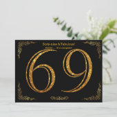 Invitation 69e fête d'anniversaire, styl Gatsby, parties scin (Debout devant)