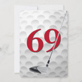 Invitation 69th Birthday Golf Theme Party (Devant)