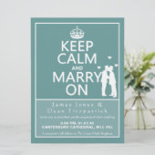 Invitation 6,5 pouces Conserver le calme et se marier le Fair (Debout devant)