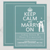 Invitation 6,5 pouces Conserver le calme et se marier le Fair (Devant / Derrière)
