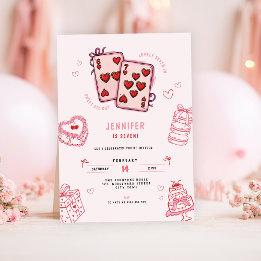 Invitation 6 7 Birthday for Girls, Pink Six Seven Kids Party