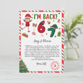 Invitation 6 7 elf arrival letter - funny elf letter - 67 (Debout devant)