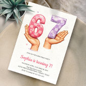 Invitation 6 7 Mème Anniversaire Branché Six Sept Ans