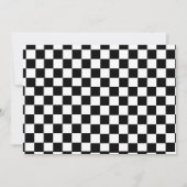 Invitation 6 7 Meme Birthday Black Checkerboard Photo (Dos)