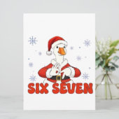 Invitation 6 7 Six Seven Main Génération Z Alpha Oie Noël (Debout devant)
