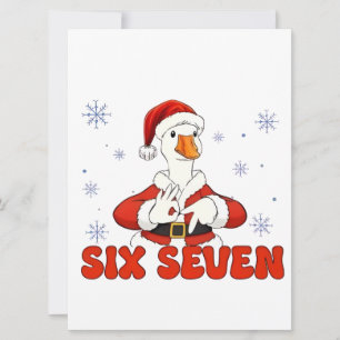 Invitation 6 7 Six Seven Main Génération Z Alpha Oie Noël