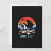 Invitation 6 Ancien garçon Awesome 2017 6e anniversaire Dinos (Devant)