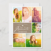 Invitation 6 Collage de photos Grad Kraft Papier Partie de gr (Devant)