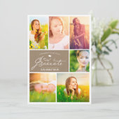 Invitation 6 Collage de photos Grad Kraft Papier Partie de gr (Debout devant)