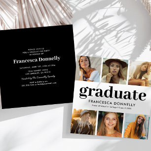 Invitation 6 Collage photo de remise de diplômes moderne