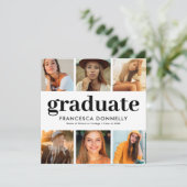 Invitation 6 Collage photo Graduation moderne (Debout devant)