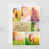Invitation 6 Photo Collage Gold Parties scintillant Graduatio (Devant)