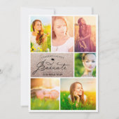 Invitation 6 Photo Collage Parties scintillant bronze fête de (Devant)