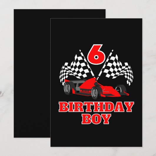 Invitation 6e anniversaire (Devant / Derrière)