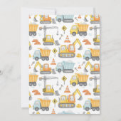 Invitation 6e anniversaire Construction Boy Anniversaire Invi (Dos)