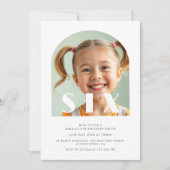 Invitation 6e anniversaire moderne Elegant Arch Photo (Devant)