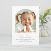 Invitation 6e anniversaire moderne Elegant Arch Photo (Debout devant)
