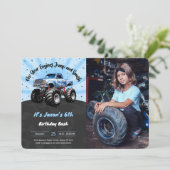 Invitation 6e anniversaire Monster Camion Photo (Debout devant)