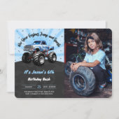 Invitation 6e anniversaire Monster Camion Photo (Devant)