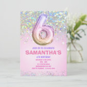 Invitation 6e anniversaire, Parties scintillant arc-en-ciel A (Debout devant)