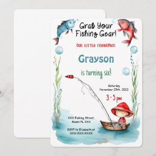 Invitation 6e anniversaire Pêche