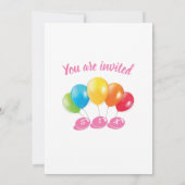 Invitation 6e anniversaire photo collage numéro 6 Fille (Dos)