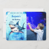 Invitation 6ème anniversaire de la photo de requin (Devant)
