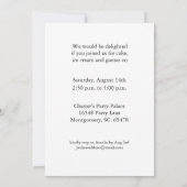 Invitation 6ème Garçon de néon d'amusement d'invitations de (Dos)