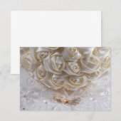 Invitation 7060-Bouquet de Mariée avec Anneaux de Mariage (Devant / Derrière)