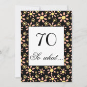 Invitation 70 alors ce drôle Floral 70e anniversaire Invitati (Devant)