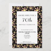 Invitation 70 alors ce drôle Floral 70e anniversaire Invitati (Dos)