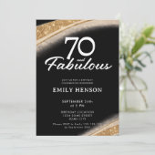Invitation 70 and Fabulous Black Gold Birthday (Debout devant)