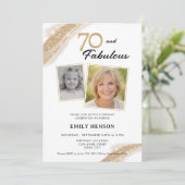 Invitation 70 and Fabulous Gold 2 Photo Birthday (Debout devant)