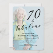 Invitation 70 and Fabulous Sixtieth Birthday Photo Script Inv (Devant)