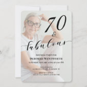 Invitation 70 and Fabulous Sixtieth Birthday Photo Script Inv (Devant)