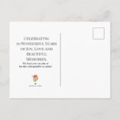 Invitation 70 ans à sauver - Fête de jardin (Dos)
