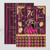 Invitation 70 ans avec couples de danseurs (Devant / Derrière)