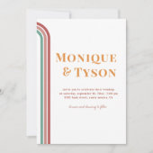 Invitation 70 ans rétro | Dusty Rose Terra Cotta Mariage (Devant)