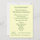 Invitation 70 belles années ! - Anniversaire+Pont de forêt (Dos)