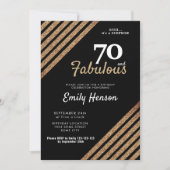 Invitation 70 et fabuleux Elegant Gold Parties scintillant 70 (Devant)