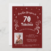 Invitation 70 et fabuleux Foliage Rouge 70e anniversaire Phot (Devant)