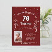 Invitation 70 et fabuleux Foliage Rouge 70e anniversaire Phot (Debout devant)
