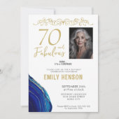 Invitation 70 et fabuleux ornement d'or 70e anniversaire Phot (Devant)