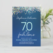 Invitation 70 et Fabulous Blue Parties scintillant 70e fête d (Debout devant)