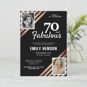 Invitation 70 et Fabulous Gold Rose 2 Photo Anniversaire (Debout devant)