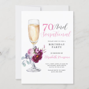 Invitation 70 Et Sensational Birthday Party